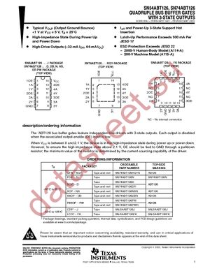 SN74ABT126DBRG4 datasheet  